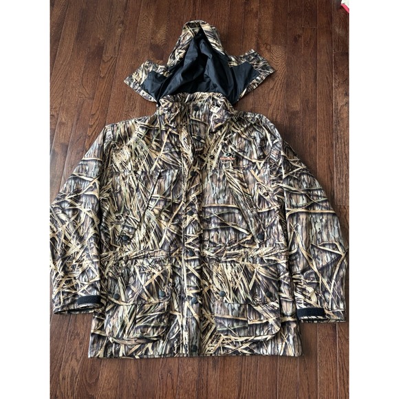 Hunting Jacket Mens M Mossy Oak Shadow Grass Camo Duck Removable Hood - Picture 1 of 7